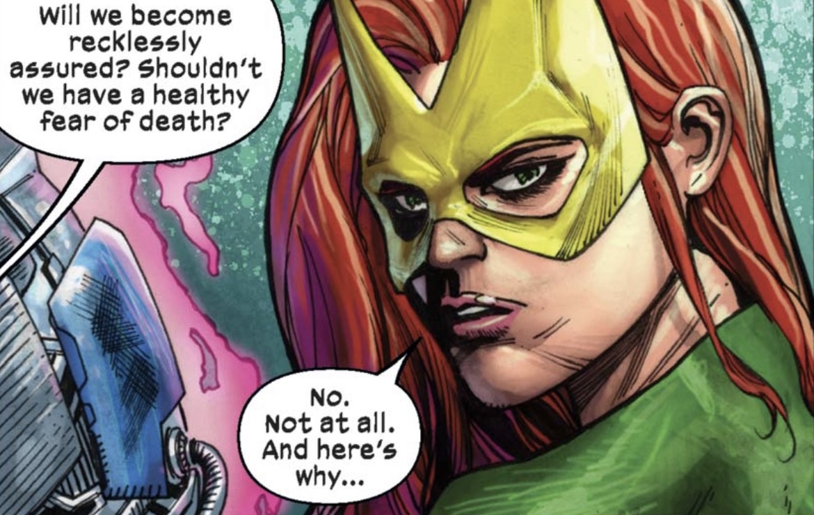 derekreadsX's tweet photo. #Xforce3 #Xmen #Xspoilers
I know Way of X does this later, but diving into the culture of this new world might be the most interesting part of this era for me. Obsessed with this callback to Jean’s history. So many fun stories to tell. https://t.co/T9MXBy1WzE