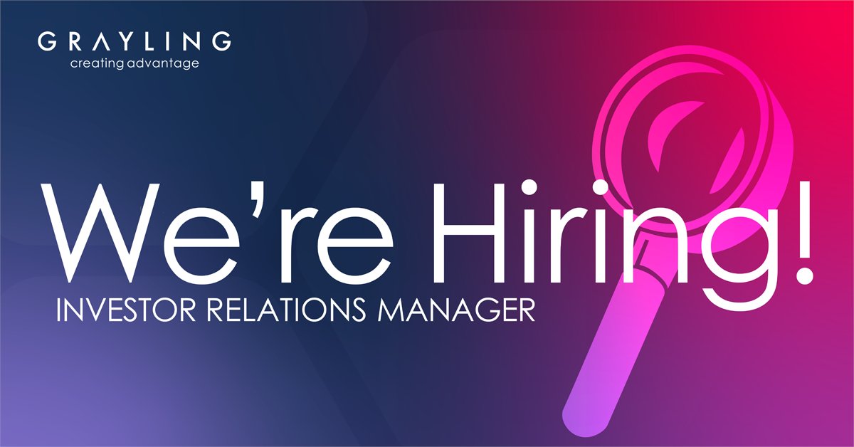 We are hiring Investor Relations experts for our New York office! bit.ly/38sj3g1 #investorrelations #jobs #IRcareers