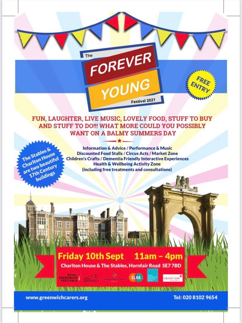 foreveryoungfes's tweet photo. FYF21 will host a fantastic and wide range of wonderful community groups ready to provide access to information, advice, and support. Stall holder applications have been sent and we have already had a great response!
@CVSGreenwich
#RGF21
@Royal_Greenwich
@visitgreenwich https://t.co/y8bVCXu0AL