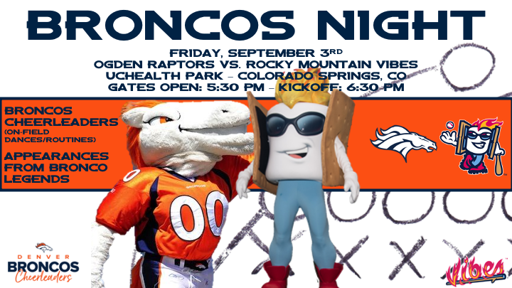 Broncos. Vibes. TOMORROW at UCHealth Park. Get your tickets here:

ticketreturn.com/prod2/BuyNew.a…