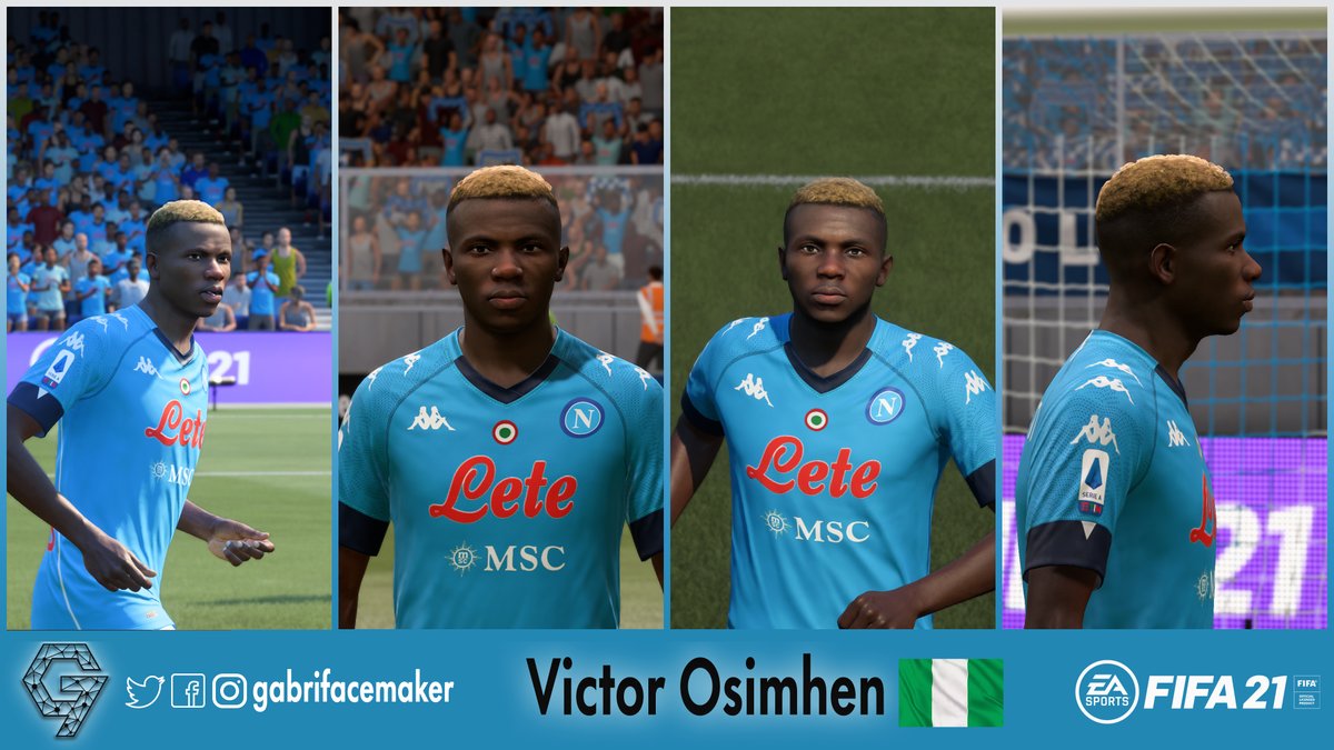 GabriFacemaker's tweet photo. 📢 Victor Osimhen face for #FIFA21 converted directly from #PES2021 
#Napoli #SerieA #Nigeria #striker

Free Download here 👇
https://t.co/JivcFtsuUZ https://t.co/wbmb0nR8nr
