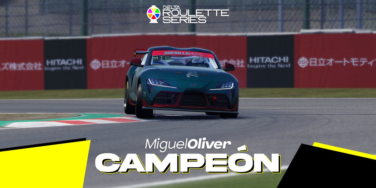 🏁 BANDERA A CUADROS 🏁

¡De estar tercero a 9 puntos a ganar el campeonato por solo 2!

La final no defrauda y <a href="/kel_mago/">Kel</a> se lleva unas Roulette Series que no se decidieron hasta la bandera a cuadros de Suzuka.

¡¡ENHORABUENA CAMPEÓN!!