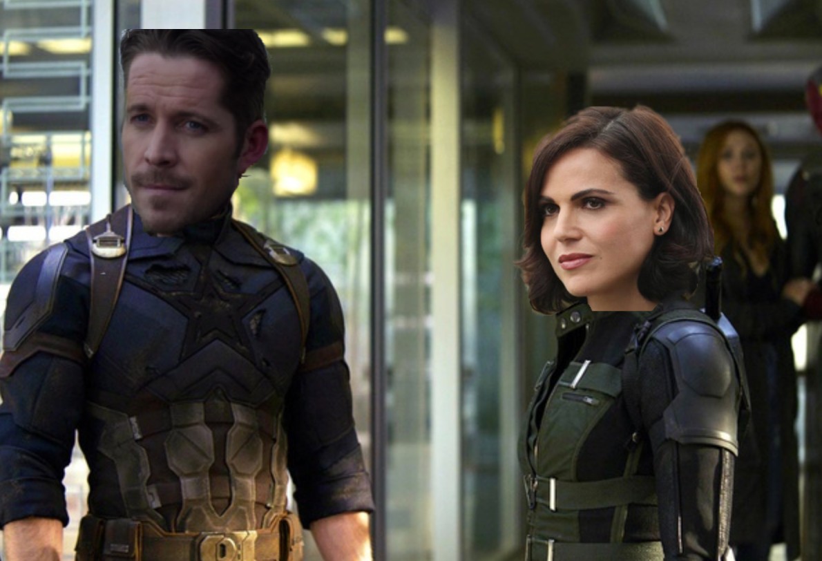 <a href="/oqprompts/">oqprompts</a> Entry #4 of #OQPromptParty 
Art Prompt #8- OQ as MCU Superheroes(Idk what happened with Robin lol)

OQ as my favs Captian America and Black Widow :)  

Thank you to who organized another amazing prompt party and to my fellow Oqers who participated in any capacity in this event ❤️