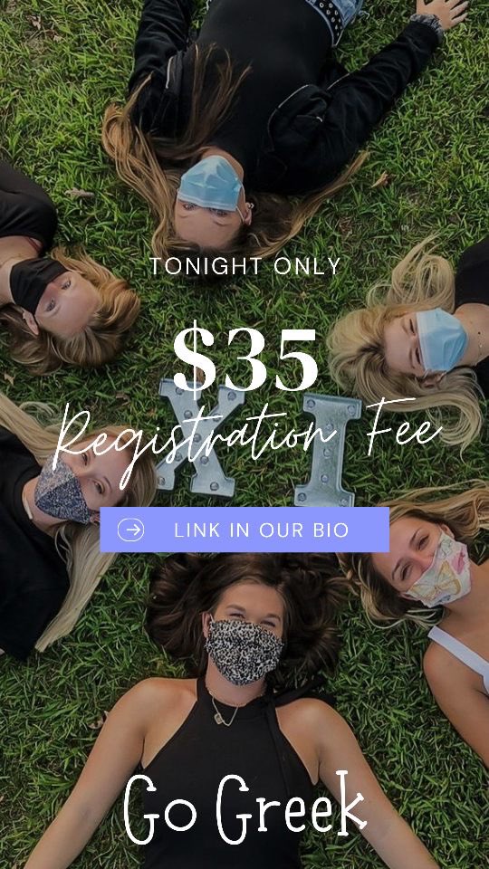 Tonight is the last night registration is only $35!!! Link is in our bio to sign up for recruitment 😊💙