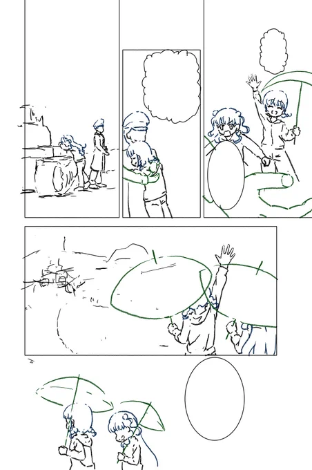 #今月描いた絵を晒そう 
先月だけど
漫画をネチネチ進めています 