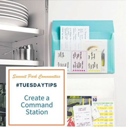 SummitPhilly's tweet photo. Summit Park here, ready for another #TuesdayTip! Stick adhesive pockets to the inside of your spice cabinet to keep all of your grocery lists, coupons, and recipes in one spot. Add a pen loop, so you don't have to go searching to jot something down. https://t.co/xMbtPoGihl