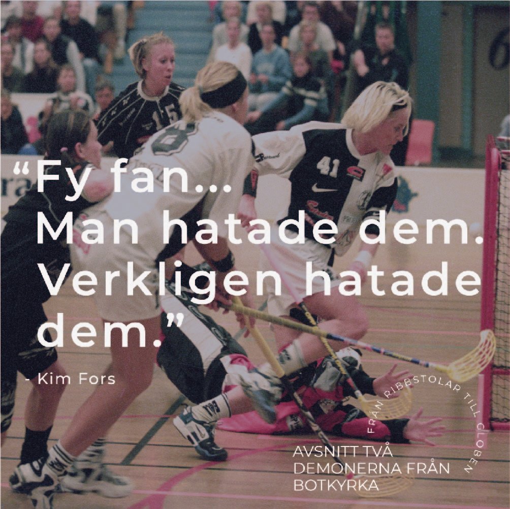 svenskinnebandy's tweet photo. Idag är det äntligen dags för avsnitt två av podden "Från Ribbstolar till Globen" - Demonerna från Botkyrka.
@BalrogIK
In och lyssna här:
https://t.co/zUIem17cf8 https://t.co/OFMrY0uNmb