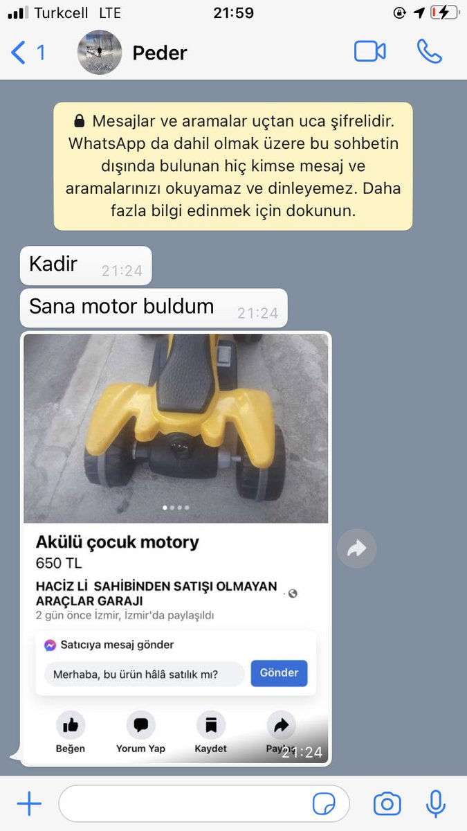 Babamdan motor istediğimde