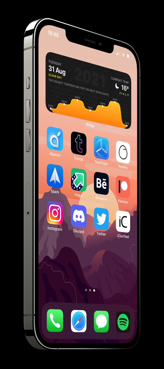DesignByRoss's tweet image. Tonight stock setup with this gorgeous weather widget! 😁

Wallpaper @ongliong11 
Mockup @screenshot_pro 
Widget me available on rosshee.gumroad.com

#iOS15beta7 #widgy #setup