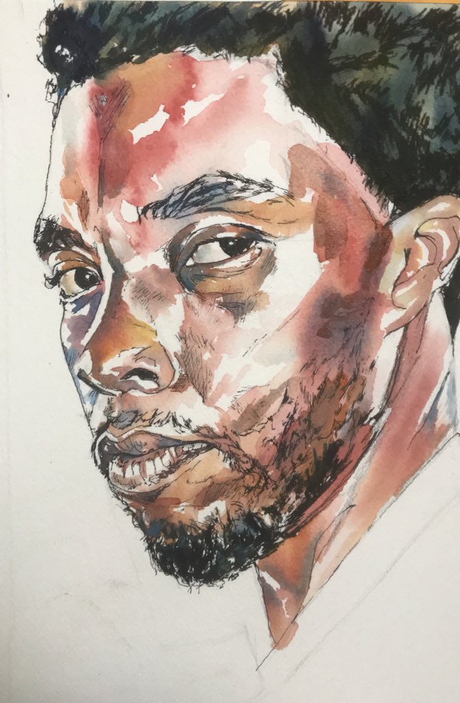 RT @mentnelson: Chadwick Boseman
Watercolor and ink
2020 https://t.co/KodAVk6ADD