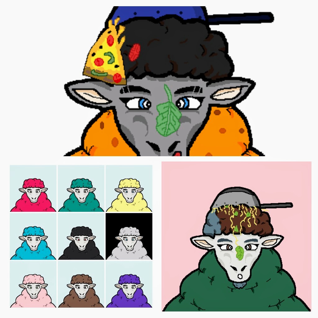 Andre25818322's tweet photo. The #Solheep just love food. Our cutesy hand-to-mouse drawn pixel art solheep are also available on open sea. Solheep span a range of categories from anime, celebrations and culture to name a few. Expected to be worth a lot of eth in the near future. #pixsol #Solheep #OpenSeaNFT https://t.co/QlmnaiOYP7