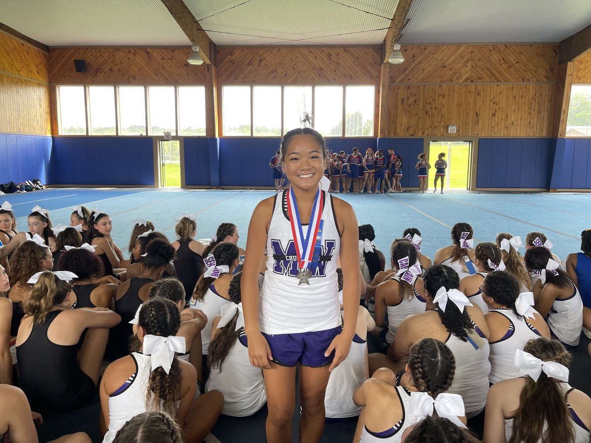 cheer_mw's tweet photo. MW Varsity Cheer. Congratulations to Gianna Fraterrigo and Stephanie Kwong on their incredible accomplishment at NCA camp this week. Stephanie was top tumbler and Gianna was awarded Top Cheerleader of the camp. They were chosen first out of 400!!  We are so proud of you 💜 https://t.co/KdmDukpLPL