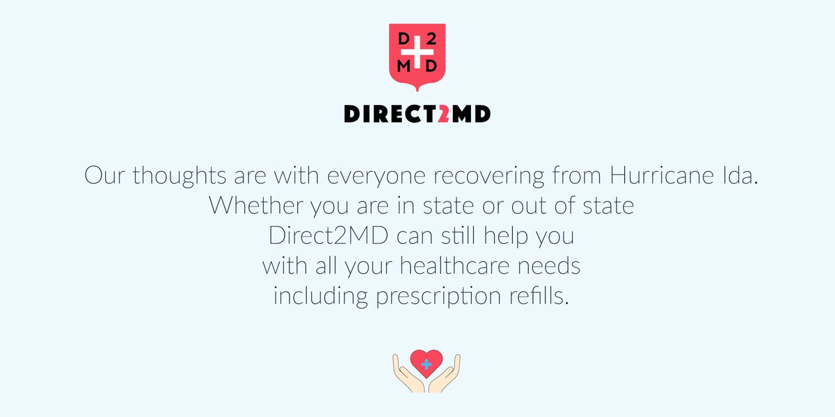 Direct2Md's tweet photo. Click here to view Louisiana pharmacies that are open for business: https://t.co/O2a8VqyGfC
#louisianahurricane #louisiana #health #wellnes #telehealth #telemedicine #direct2md #provider #doctor #consulting #patient #privacy #resources #comfort #virtual #visits #virtualcare https://t.co/dMC3Edfj24