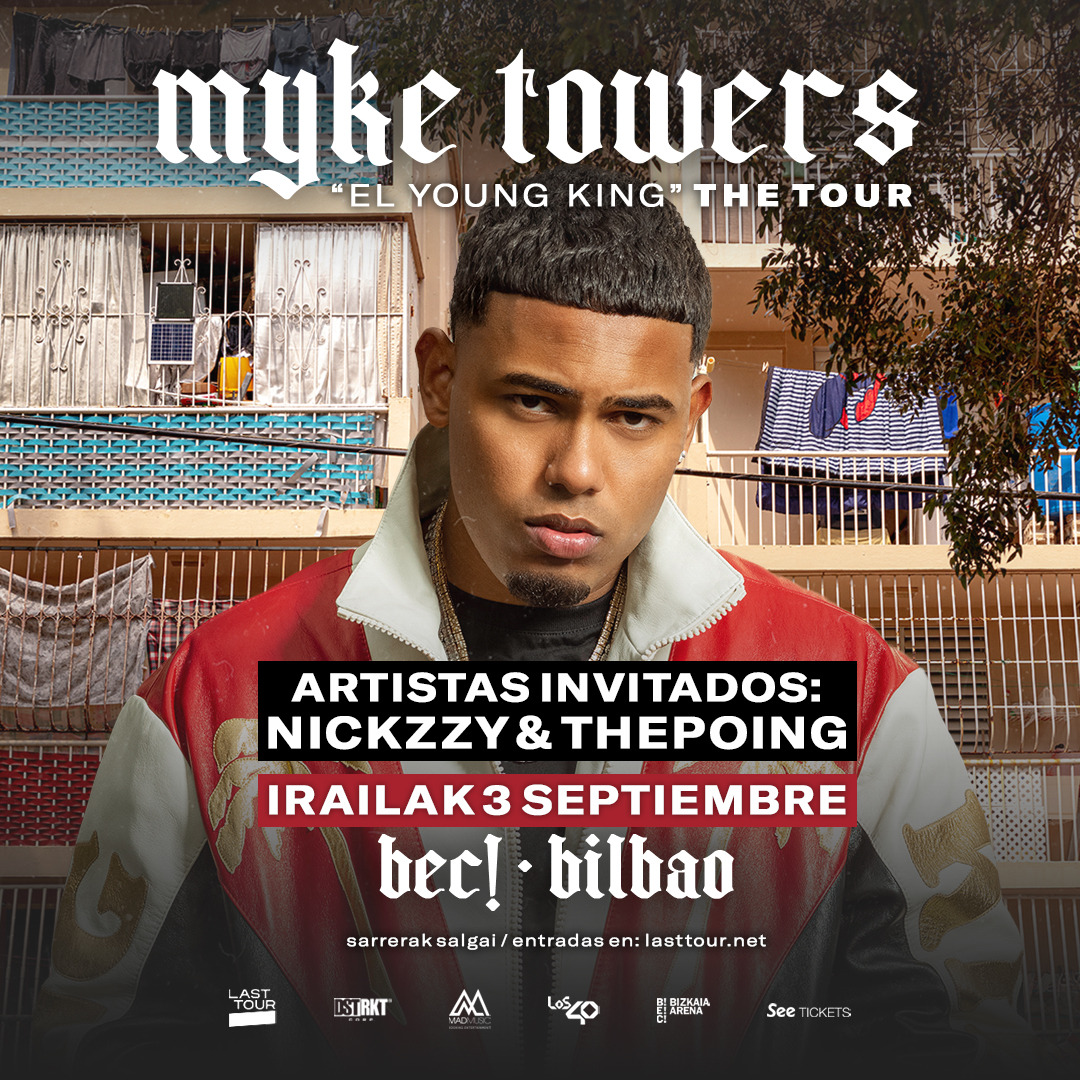 .Nickzyy &amp; Thepoing abrirán este viernes el concierto de Myke Towers en BEC <a href="/BizkaiaArena/">Bizkaia Arena.BEC🎵🎤</a>. Puntas de lanza de la escena trap bilbaína, acumulan más de 2 millones de reproducciones con su tema 'San Mamés'. Después Myke Towers presentará todos sus éxitos en un gran espectáculo.
