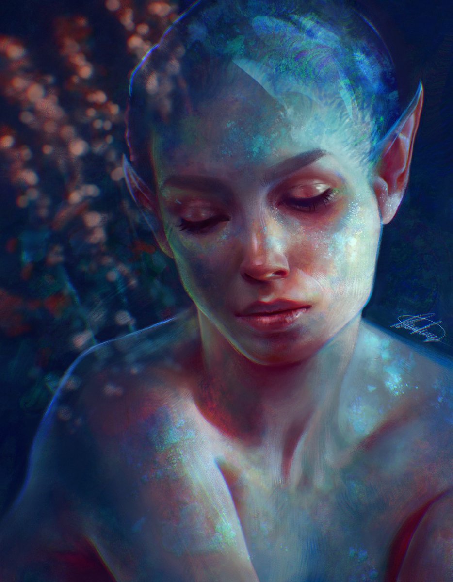 blacleria's tweet photo. Spent the whole day searching for references and ideas. Will be in a similar style as the following portrait ;)

#digitalart #fantasyart #elf https://t.co/aYekoaL6eu