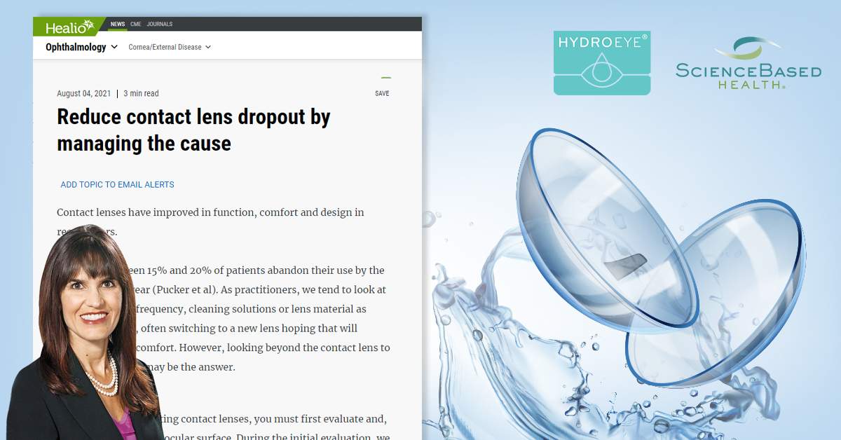 Read 'Reduce Contact Lens Dropout' in Healio's Optometry News, by <a href="/drbarnett1/">Melissa Barnett</a>. For patients to maintain long-term lens wear, ECPs might consider introducing GLA through HydroEye® to support eye comfort at the cellular level.​

See the full article at healio.com/news/optometry….