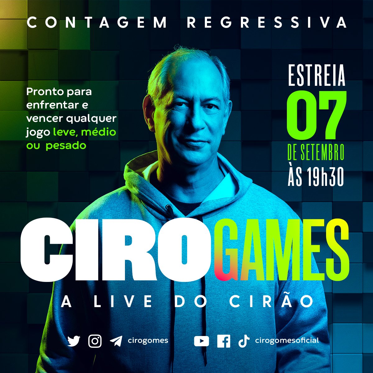 Ciro Gomes on X: Hoje a #CIROGAMES promete! Eu e Giselle teremos