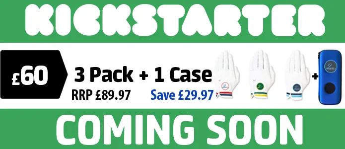 Here is a first look at one of our Kickstarter Rewards.
This package consists of 3 of our new design Premium Cabretta Leather Gloves with two complimentary coloured Bands around the wrist. You will also have one of our new Glove Cases to keep these tour quality gloves protected.