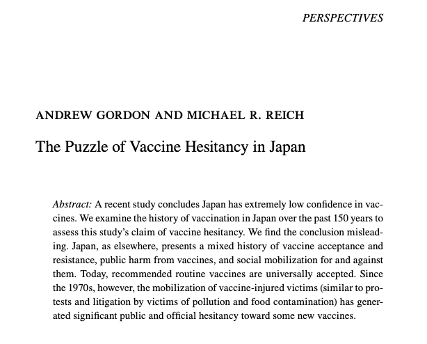 JapanOTR's tweet photo. In #JapanOnTheRecord Episode 47, Dr. Andrew Gordon &amp; Dr. Michael Reich (@Harvard) respond to reports of low vaccine confidence in Japan by noting shifts in popular and bureaucratic attitudes towards vaccines and comparing Japanese &amp; US anti-vaxx movements: https://t.co/9ACziB6tSY https://t.co/tHBWn8THFx