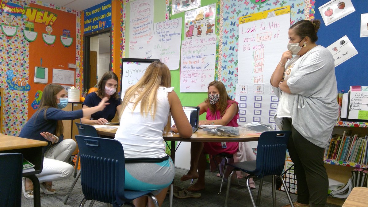 HeritageK5's tweet photo. PLC Meeting Day at Heritage. Love getting the extra support from our Math MTSS Specialists. @JanaeMahaffie @HG_MiddleMath #OPSMomentsThatMatter https://t.co/2ecJECvNUy