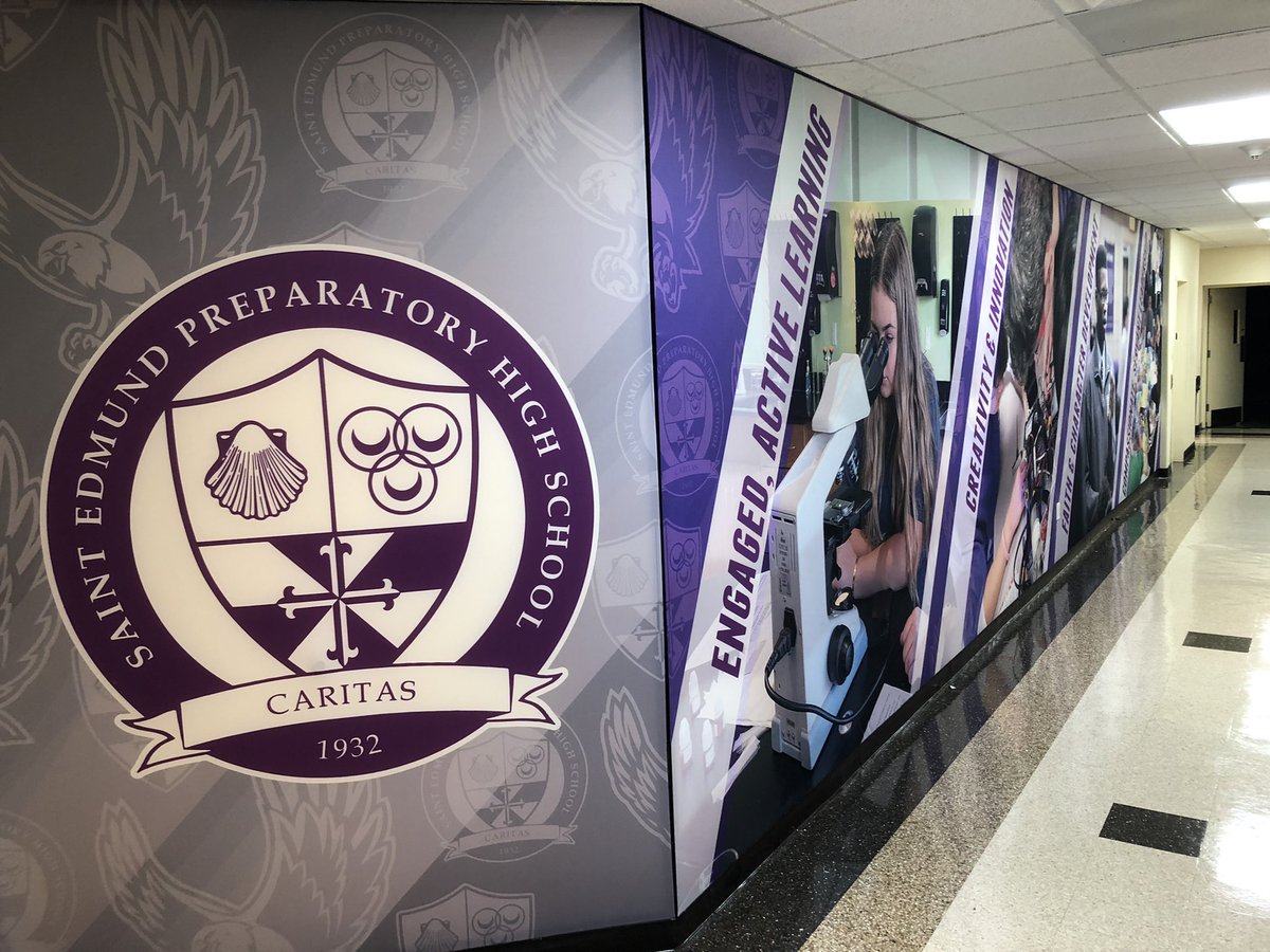 stedmundprep's tweet image. Just one week away from welcoming back our faculty for the new school year! Some great changes in our classrooms.. new 75” Samsung 4K displays, dry erase whiteboards and awesome wall graphics with some #SEP spirit! We are very excited to have everyone back! #BoldLearning
