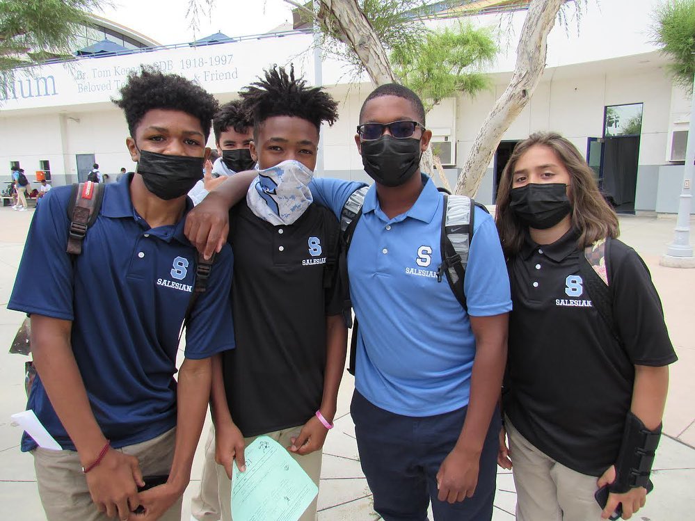 CatholicEdLA's tweet image. The fresh back-to-school look!

#backtoschool
#catholicschoolsareopen

. . . 
@salesianmustangs 
Don’t call it a comeback, I’ve been here before! Welcome back to campus Mustangs!