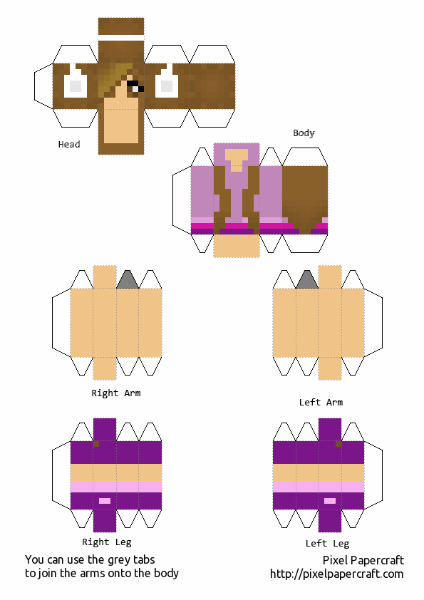 Pixelpapercraft  Papercraft minecraft skin, Minecraft crafts