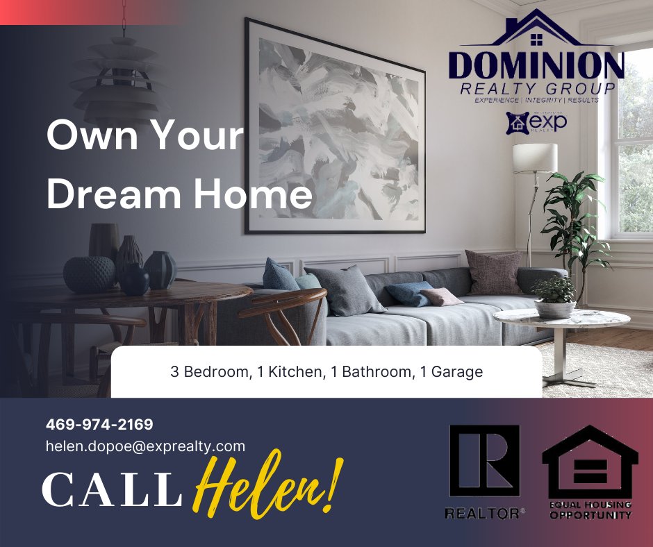 DopoeHelen's tweet photo. Are you ready to get that dream home? 🏠😉
Let's talk, I'm you REALTOR! 📣🙏🙌🥰
📌Call me: 469-974-2169 
#RealtorHelen #YourNewConstructionAgent
#realestatelife #realestateagent #realestateexpert
#YourNewConstructionAgent #buyersagent
#sellersagent #rentertohomeowner https://t.co/0H7q8TNx8Y