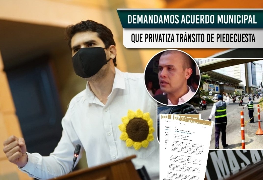 FabianDiazPlata's tweet photo. #Demandamos a la Alcaldía de #Piedecuesta en cabeza de Mario José Carvajal por el Acuerdo Municipal que #Privatiza el 51% de Tránsito de Piedecuesta por 30 años. https://t.co/6bVzAm3I3W