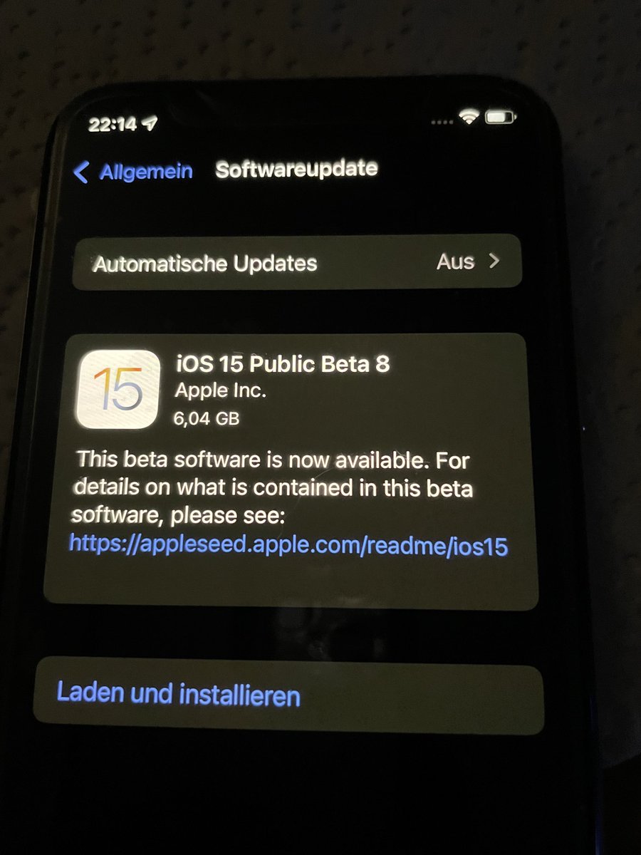 Tomtom217B's tweet image. Dann wollen wir mal #teambetadepp #ios15beta8