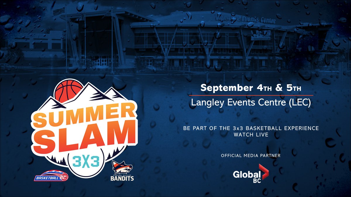Summer Slam 3x3 takes over <a href="/LangleyEvents/">Langley Events Centre</a> this weekend, with over 80 teams competing! 🏀

Be part of the 3x3 basketball experience! Enjoy outdoor booths, food, music and fun activities all weekend long!

Presented by <a href="/BasketballBC/">Basketball BC</a> + @FV_Bandits

DETAILS ➡️ basketball.bc.ca/summer-slam-3x3