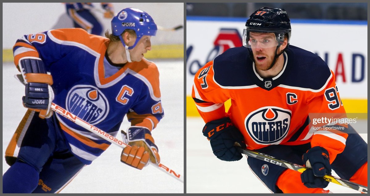 In the 104-year history of the NHL, here's the full list of players with three Art Ross Trophies, two Hart Memorial Trophies, three Ted Lindsay Awards and four 100-point seasons by age 24. #Oilers

1. Wayne Gretzky

2. Connor McDavid

That's it.