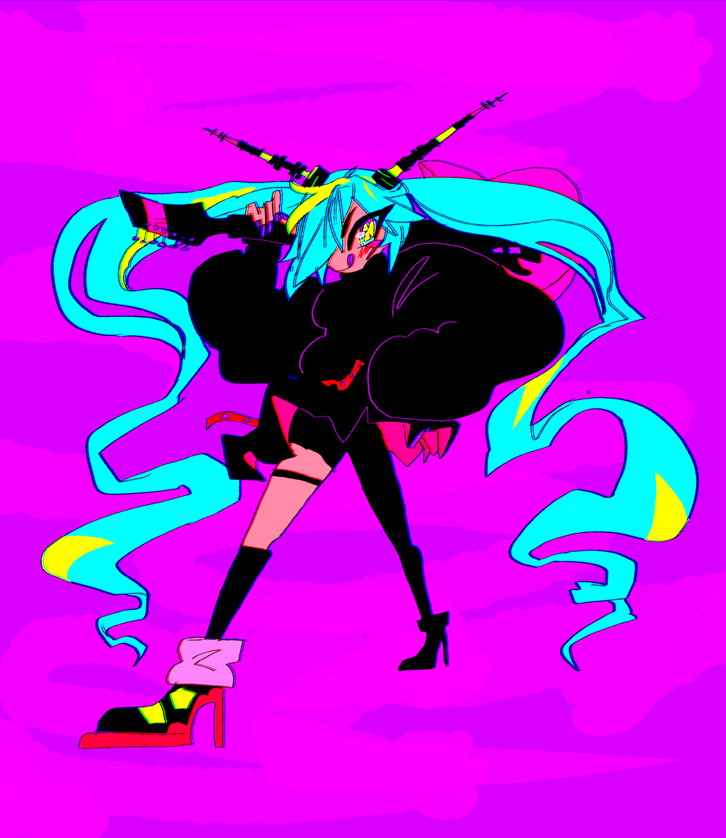aracuya_'s tweet photo. a doodle for hatsune miku!! happy birthday queen https://t.co/kZr6M4hJff