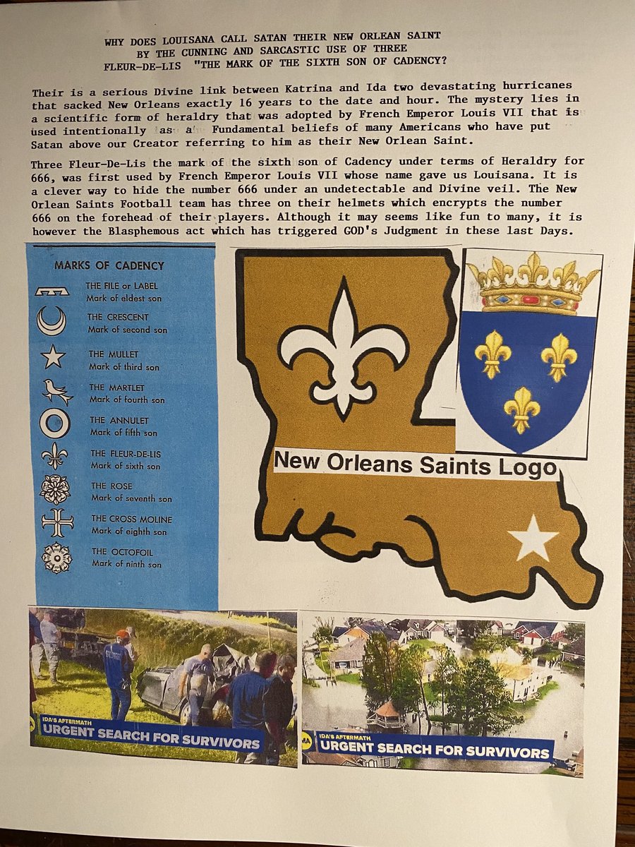 rev_ellis's tweet photo. #America was given 20 years in #Kabul #Afghanistan to clean up its act, #NewOrleans #Louisiana was given 16 years after #Katrina; yet they all used 666 cunningly to declare themselves #TheNewOrleansSaints rather than #Sinners. READ IT! #TheTwoWitnesses #Biden #Wildfires #CNN #ABC https://t.co/7HZbNMp0CC