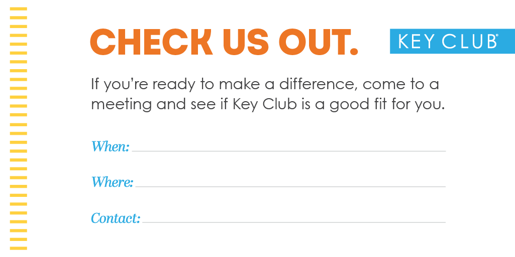 keyclub's tweet image. Want to invite friends to your next Key Club meeting? Try our personal invites on social media and challenge current members to invite three other non-Key Club members. These can also be used via email! bit.ly/3yx9Pd5 #TuesdayTips💡