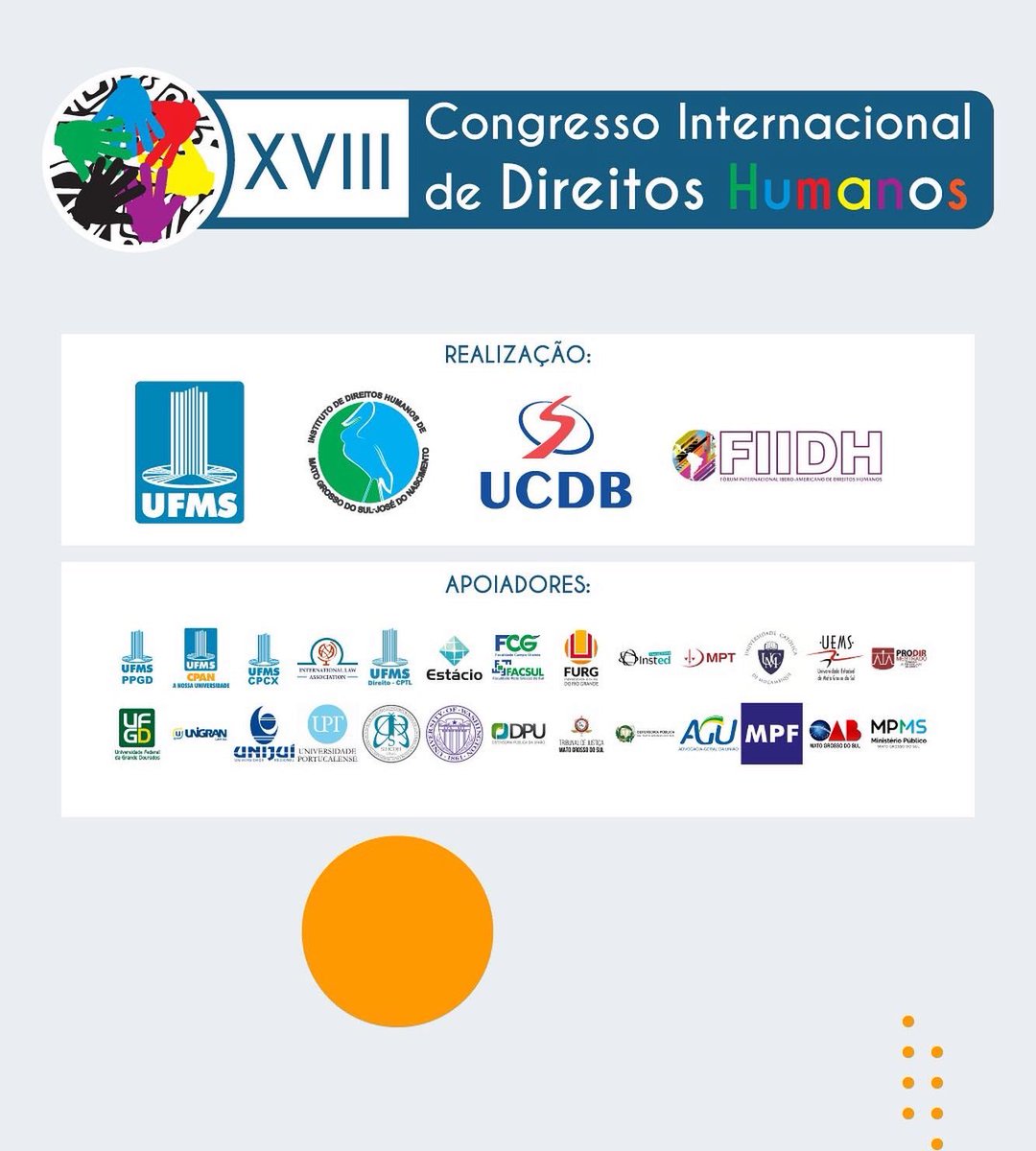 gpmundus's tweet photo. ‼️Já estão abertas as inscrições para o XVIII CIDH! O prazo é até o dia 27/09/2021. 🙌🏼🙌🏿🙌🏾 O PPGD da Unijuí e o GP Mundus são apoiadores deste grande e importante Congresso Internacional. 🌎🤓
Contamos com a participação de tod@s e a divulgação do evento. https://t.co/Imp6MNLOm6 https://t.co/uQ9dlvEVSg