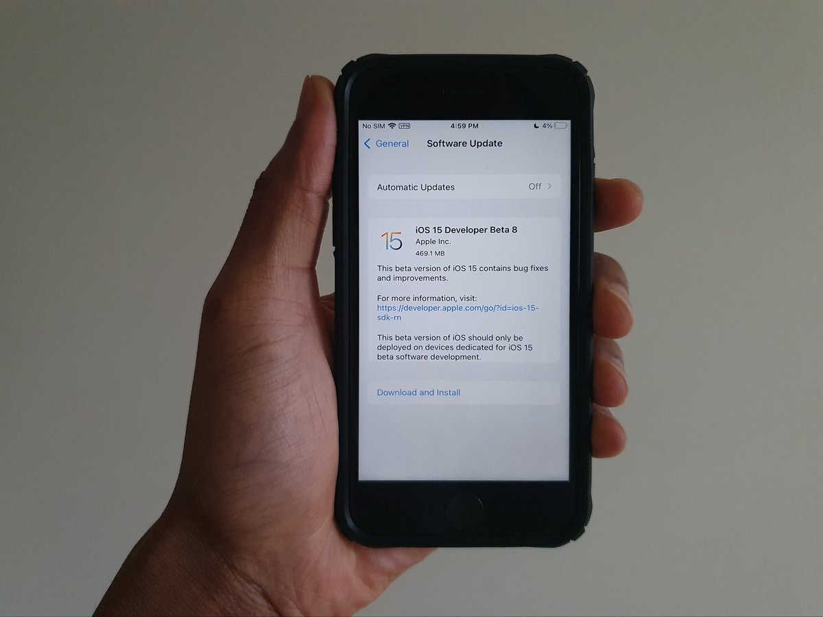 Tech1Tv2's tweet image. iOS 15 Beta 8 is available #iOS15 #iOS15Beta8