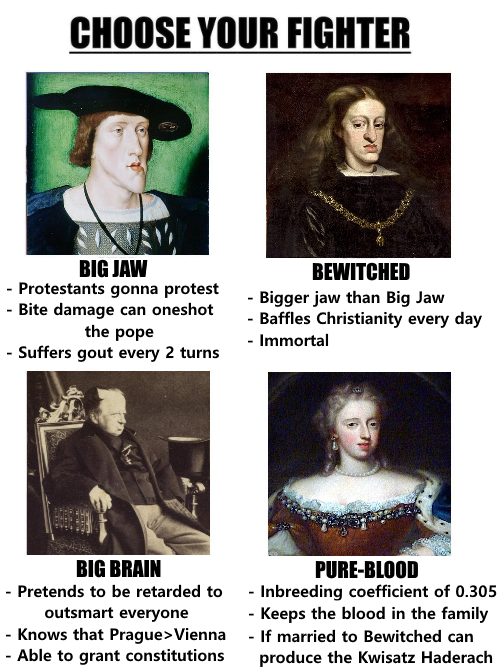 r_HistoryMemes's tweet image. Who would win in a contest among the peak Habsburgs? redd.it/pfdc61