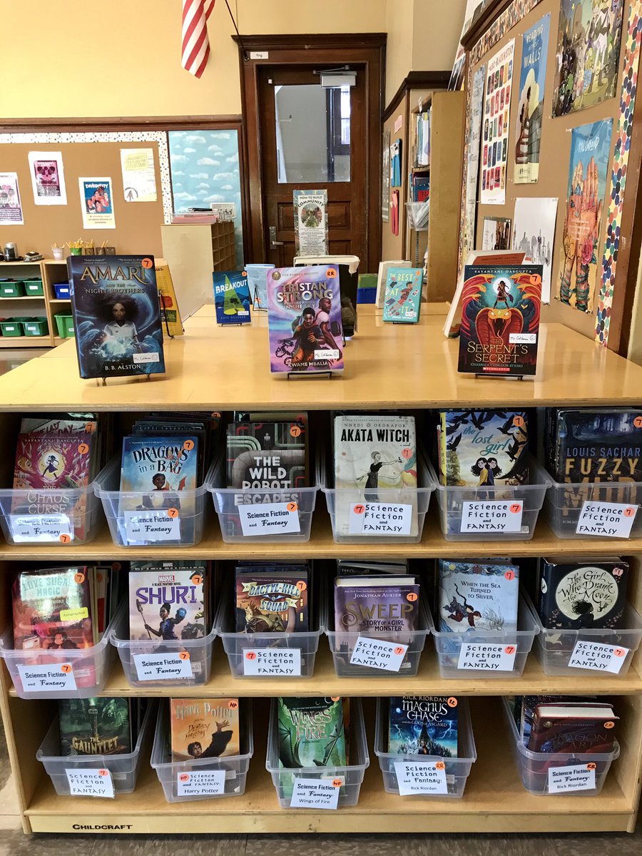 MsGoldmanQAE's tweet photo. My classroom library is 🔥 this year. #QAE #LaborOfLove #WildReaders #BackToSchool #PandemicLife #4thGrade https://t.co/oTKhdbhTrM
