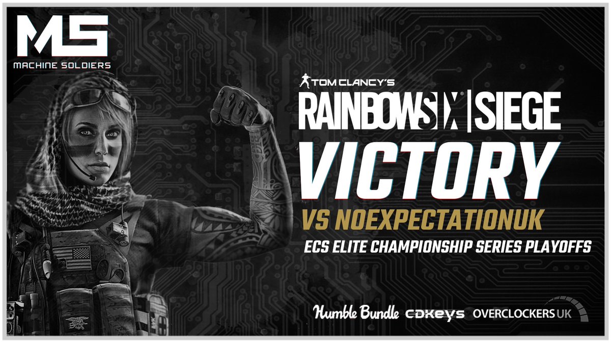 We are so proud of our Rainbow Six Siege main team for winning their quarter-final match against <a href="/NoExpectationUK/">No Expectation</a> [2-1] in the <a href="/ECSRainbowSix/">Elite Championship Series</a> playoffs tonight!👀#machinesoldiers #ecs #RainbowSixSiege