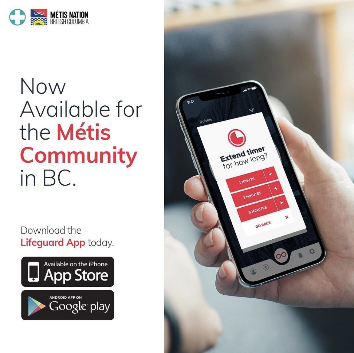 We are extremely proud to announce our partnership with <a href="/MetisNationBC/">Métis Nation BC</a> . 

This partnership is designed to provide access to Métis crisis line🤳, mental health and addiction resources📍, and reduce drug-related deaths with the Lifeguard timer⏱.  

💜 #IOAD 💜