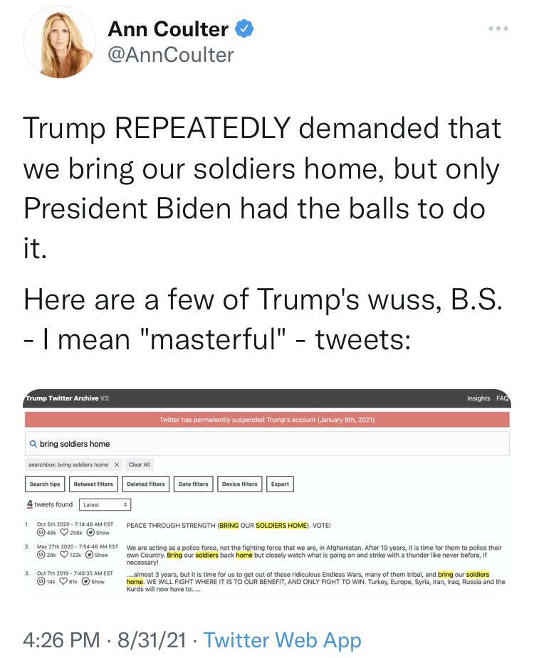 RonFilipkowski's tweet image. Ann Coulter.