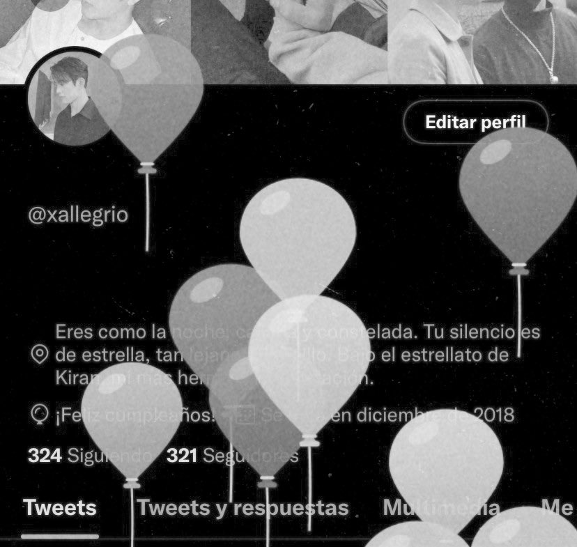 Veinticuatro años. No recordaba lo bonito que se veían los globitos en mi perfil.