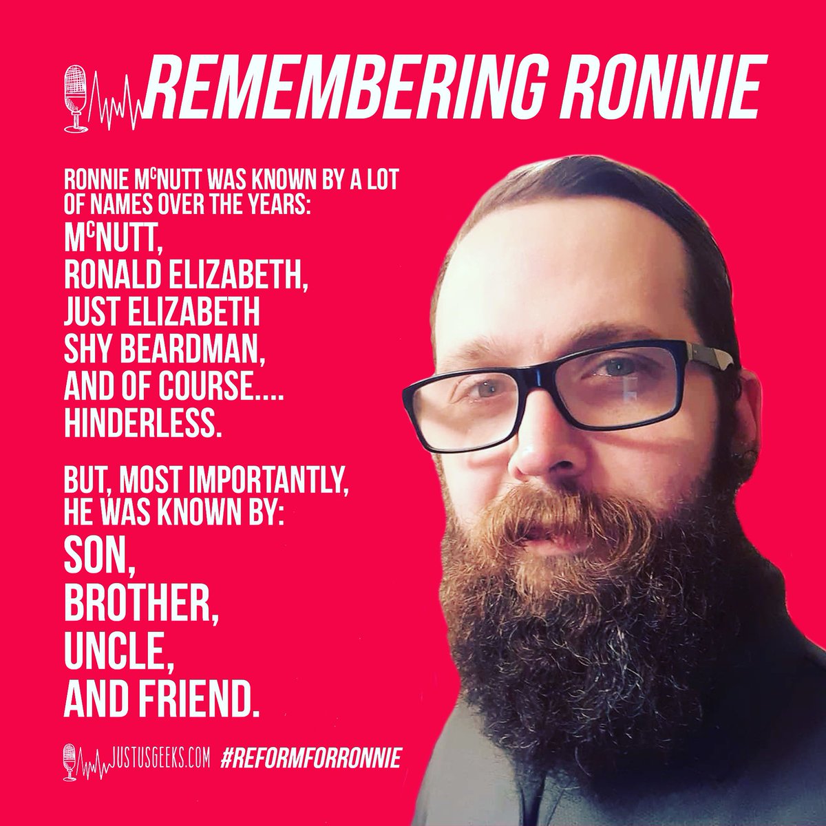 Doesn’t quite seem like a year. We’re celebrating you today, <a href="/Hinderless/">Ronnie McNutt</a> and all you did for us, your friends and family, and to make our world a better place. Miss you, McNutt. #ReformForRonnie #RonnieMcNutt #RememberingRonnie #Hinderless22