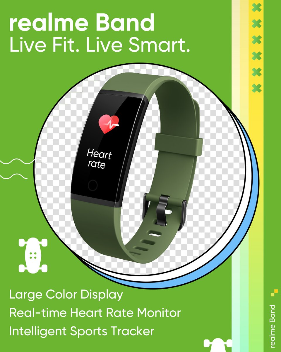 pakistan_realme's tweet photo. The #realmeBand is your real fitness partner having Intelligent Sports Tracker with 9 modes and your 24/7 Health assistant monitoring your real-time heart rate efficiently having many more beautiful features and super functions. Available all over Pakistan at Rs.3,999 only. https://t.co/RCA4zqjtmp