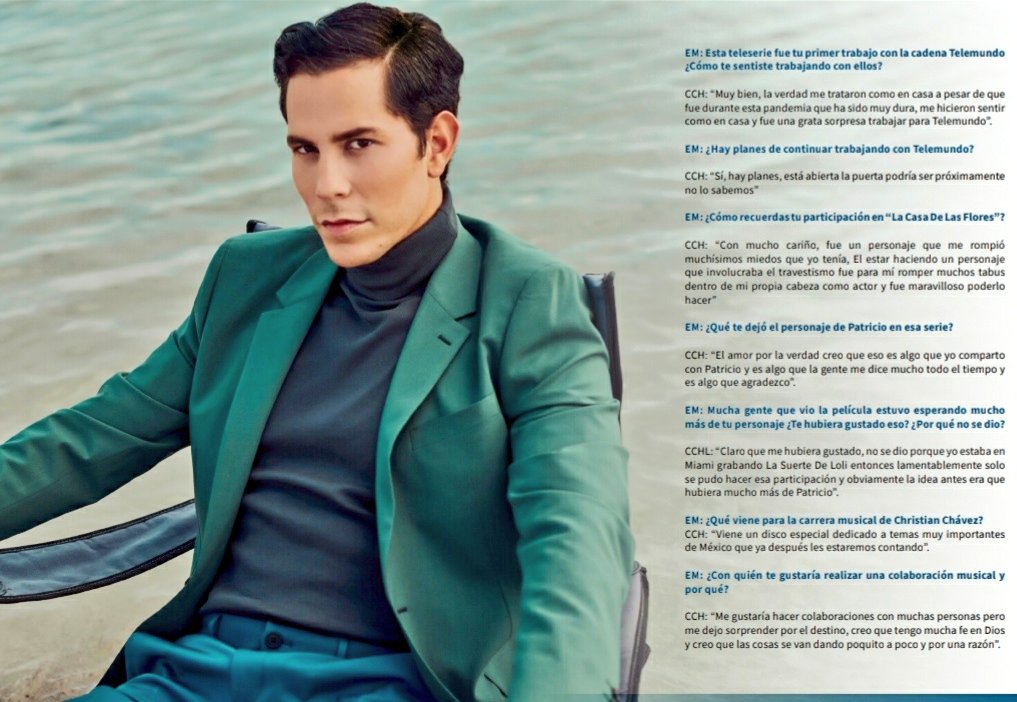 RBD24HorasArg's tweet photo. #Entrevista: (Parte 1) @christiancha es portada de la revista #EscenaMagazine del mes de Septiembre entre otras cosas afirma que en su carrera como cantante: "se viene un disco especial dedicado a temas muy importantes en México que ya después les estaremos contando" https://t.co/58KFJMYRfz