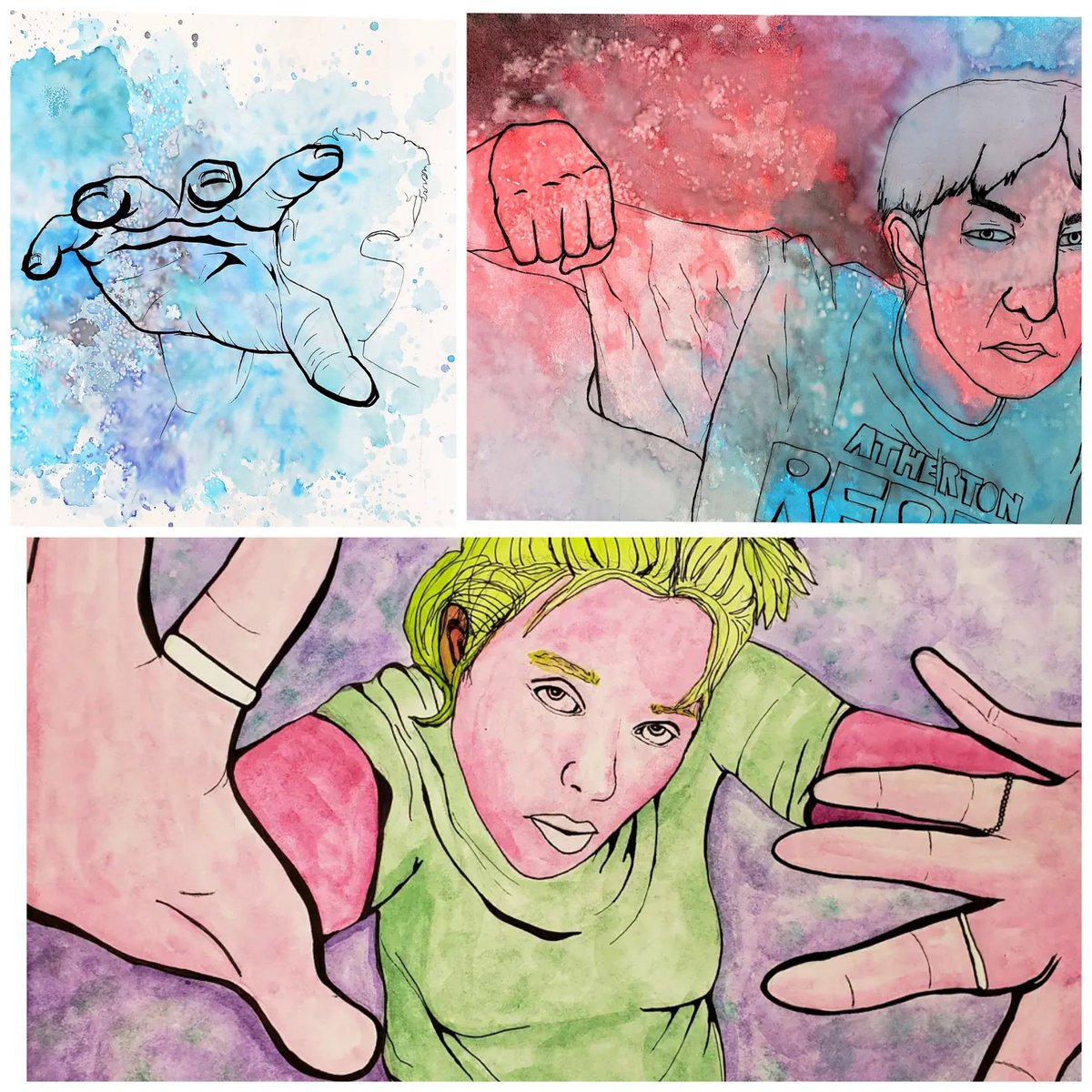 MrsGibbsArt's tweet photo. Just a few (of many) fun line studies dp2 knocked out! @atherton_high #weareatherton #ahsart #linequality https://t.co/cojKVY2QsO
