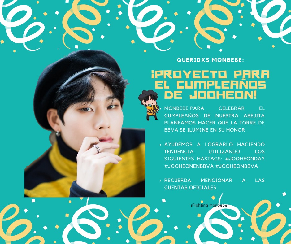 dgl02honey's tweet photo. Monbebe tenemos un nuevo proyecto para el cumpleaños de Jooheon, la idea es iluminar la torre BBVA en su honor. Solo tenemos que hacer tendencia los HT y mencionar a las cuentas oficiales!

@OfficialMonstaX @BBVA_Mex 
#JOOHEONDAY #JOOHEONENBBVA #JOOHEONBBVA https://t.co/ZtqLYgKmBh