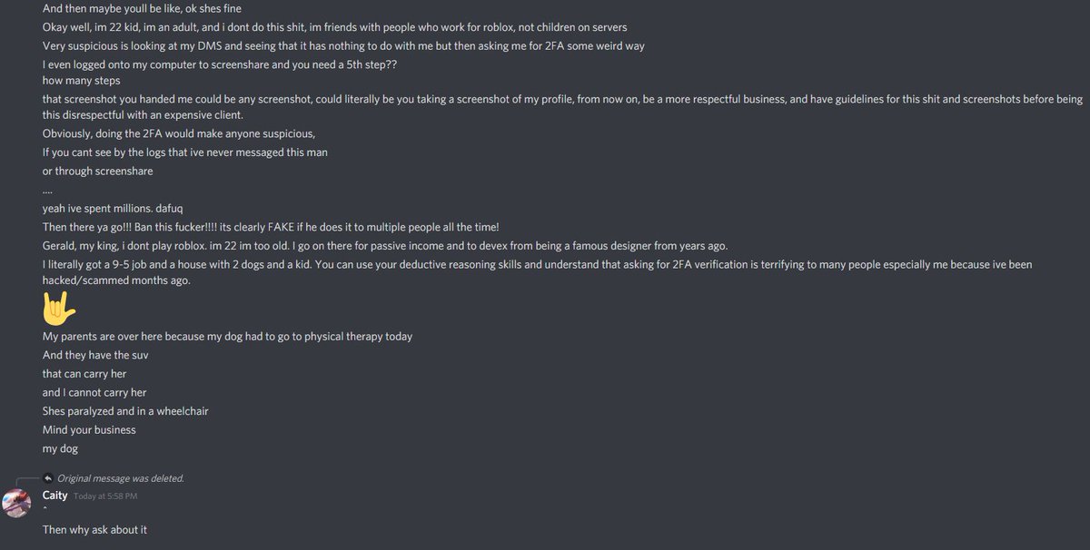 BuzzBlox's tweet photo. @hiddendev he deleted EVERYTHING. EVERY SINGLE MESSAGE. LOOK. I WILL BE SENDING THIS TO EVERYONE I KNOW. https://t.co/GRcgpqjgGL