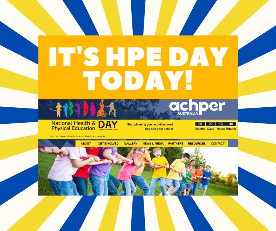 ACHPERinc's tweet image. It&apos;s #HPEDay today! We cannot wait to see how you celebrated! Remember to share your photos using #HPEDay and tag @ACHPERinc and your state branch! Have an amazing day!